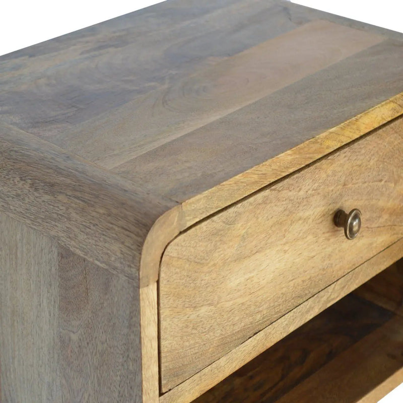 Curve Upper Slot Floating Nightstand by Unique Piece Furniture