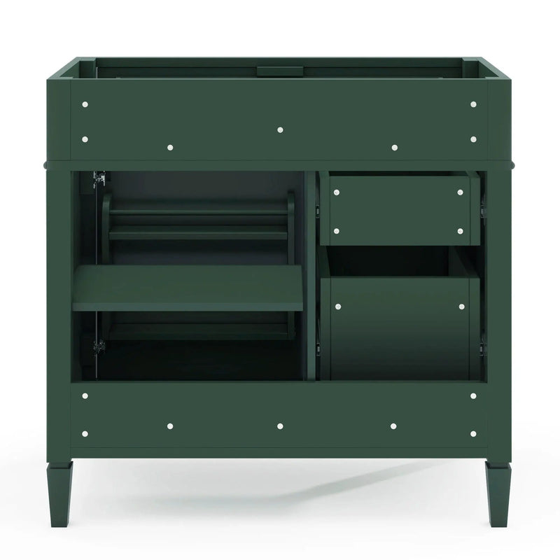 Bathroom Vanity With 2 Drawers And Tip-Out Drawer, Storage Cabinet by Unique Piece Furniture