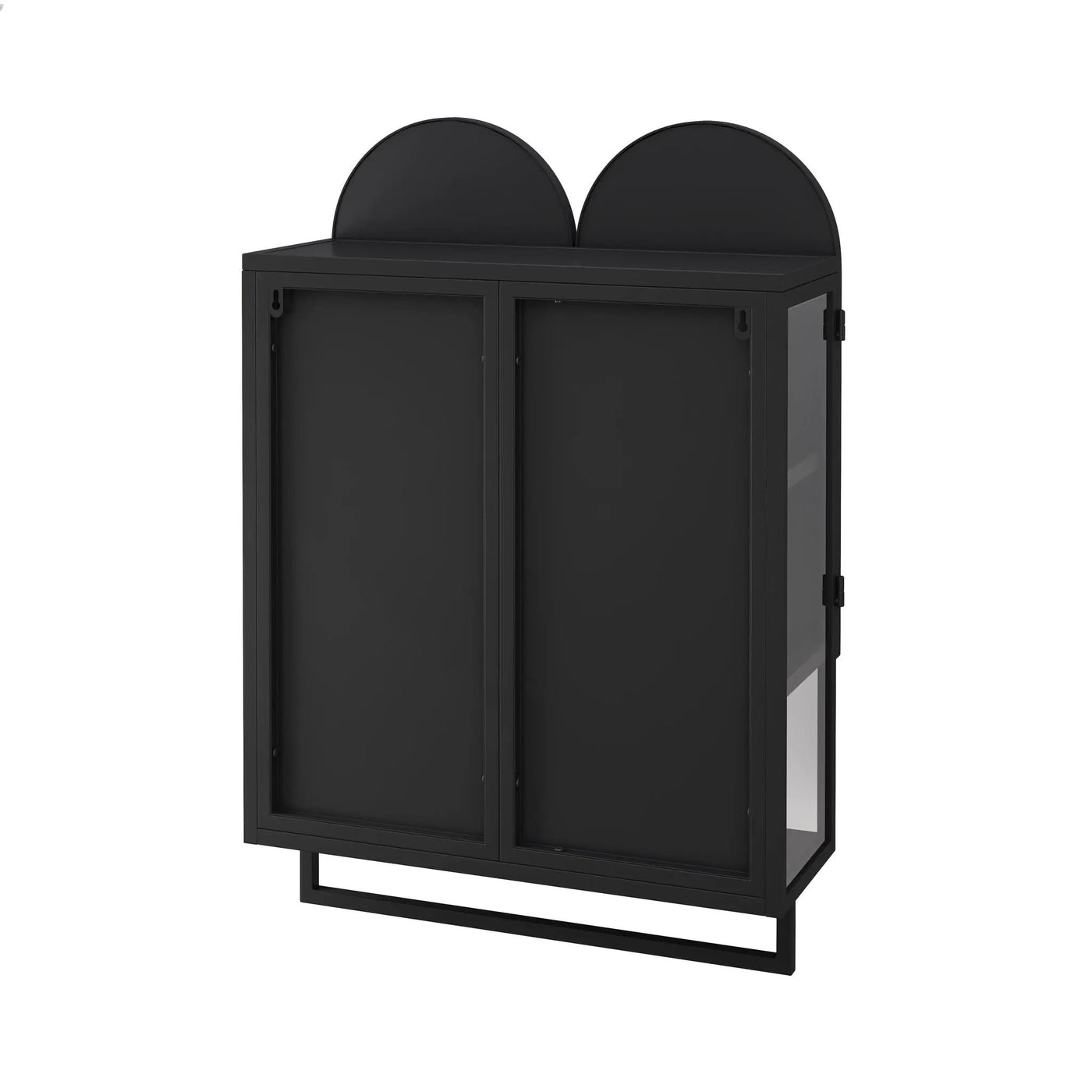 Double Arched Mirror Wall Cabinet With 2 Doors, Featuring Adjustable Shelves And Towel Rack by HouseOfZazla