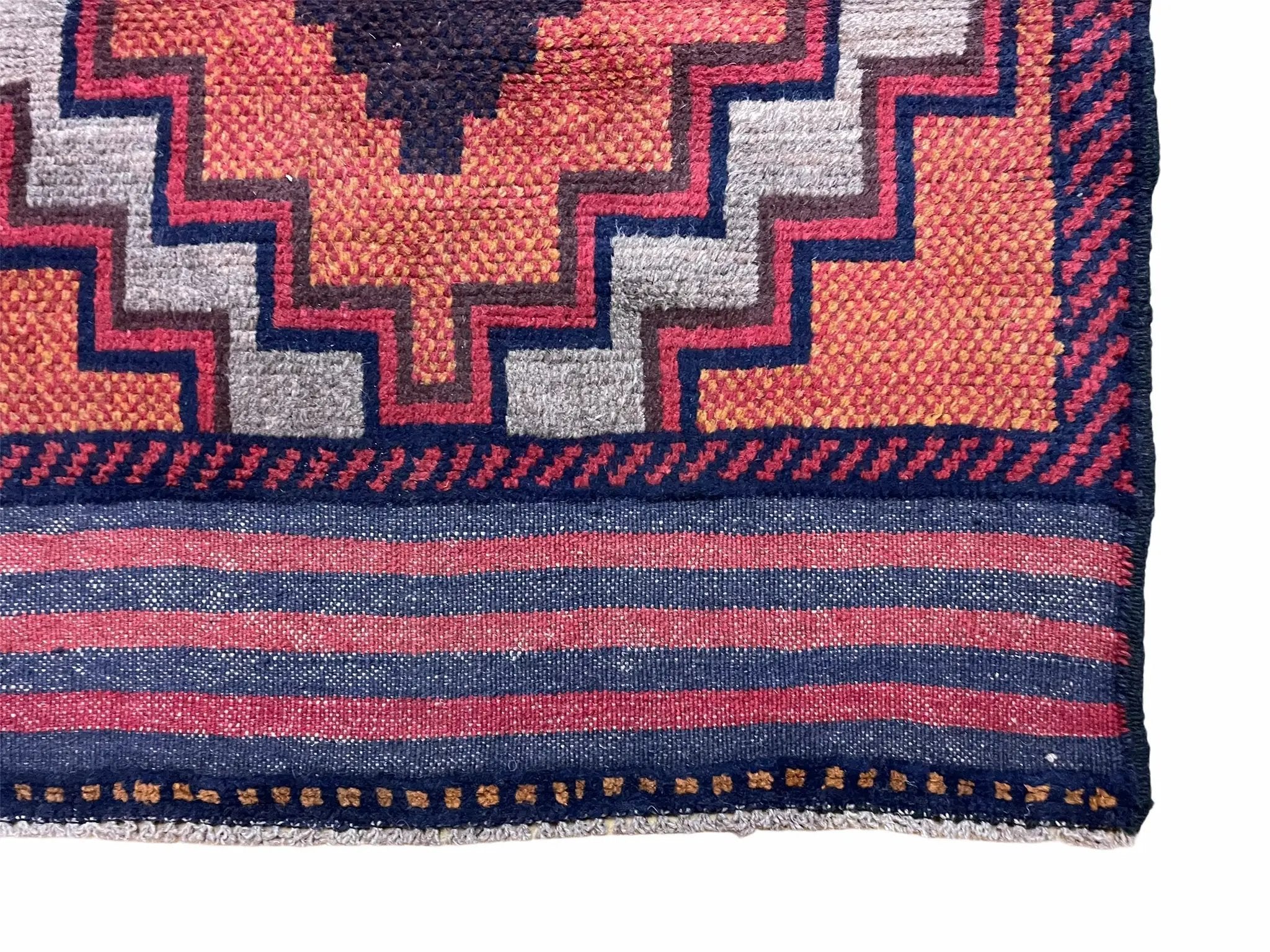 3X5 Vintage Handmade Tribal Wool Rug Balouchi Rug Afghan Rug Red 2' 8" X 4' 8" by Jewel Rugs