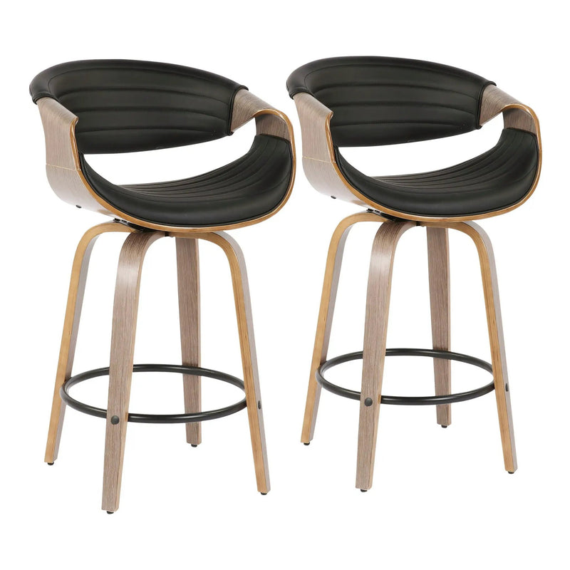 Symphony - Mid Century Modern Counter Stool (Set of 2) by HouseOfZazla