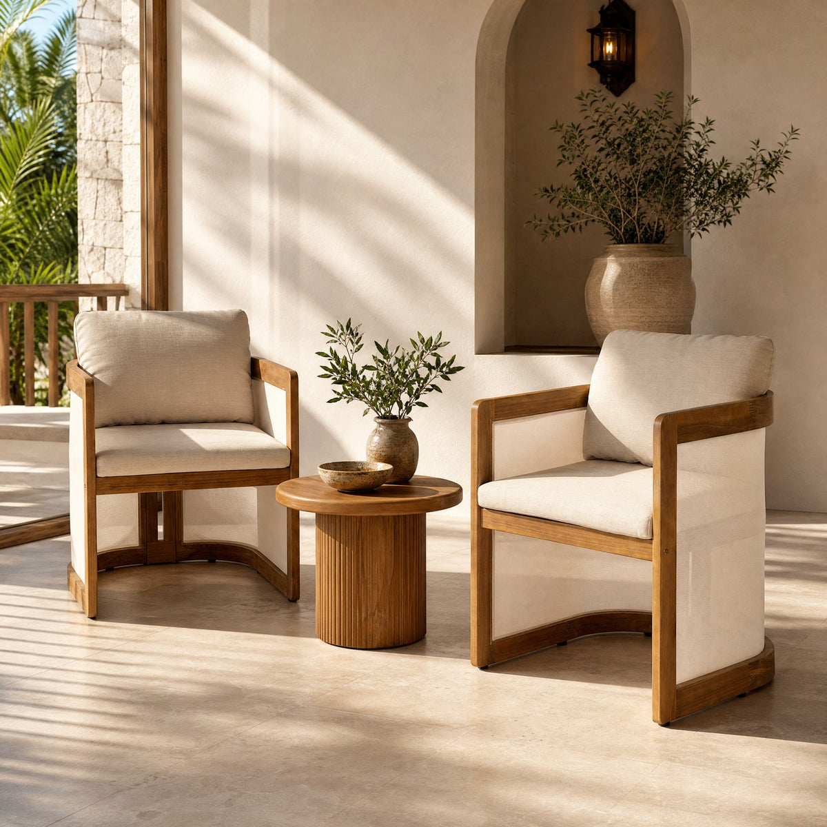Set of 2 Outdoor Patio Dining Armchairs, photo 3 of 10