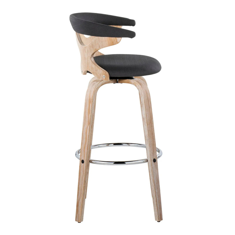 Gardenia - Contemporary Fixed Height Barstool With Swivel With Round Footrest (Set of 2) by Unique Piece Furniture