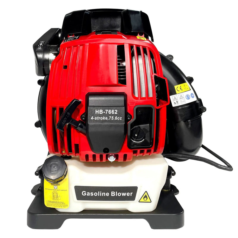 Backpack Gas Leaf Blower, 76Cc, 660Cfm, 200Mph, 4 Stroke Air Cooling Gas Backpack Grass Blower, Snow Blower Epa Compliant - Red by HouseOfZazla