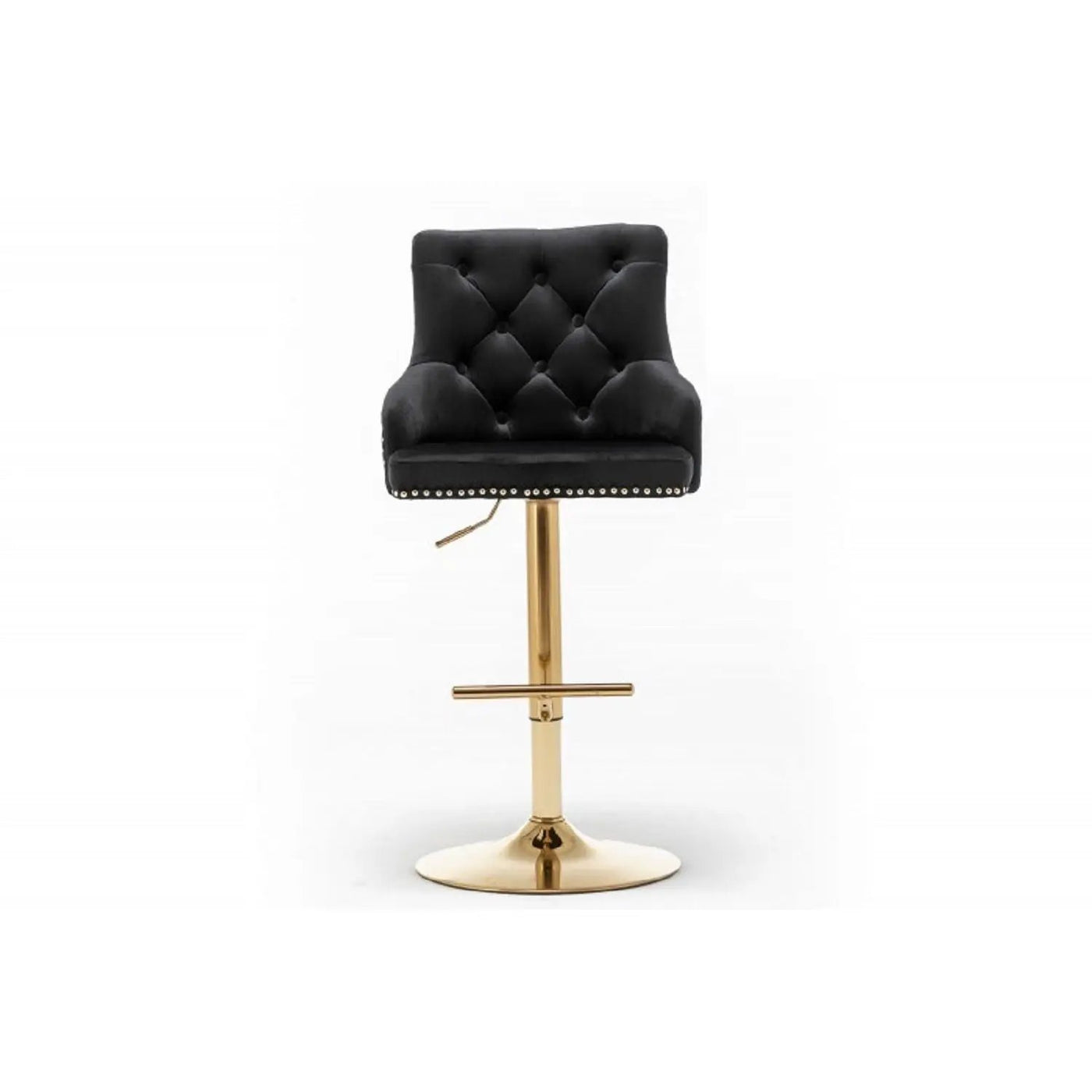 Adjustable Swivel Bar Stool With Nailhead Trim (Set of 2) by HouseOfZazla