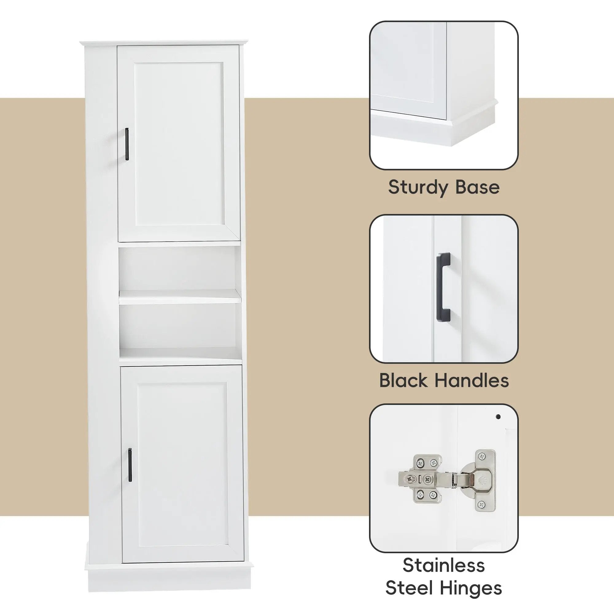 Tall Bathroom Storage Cabinet by HouseOfZazla