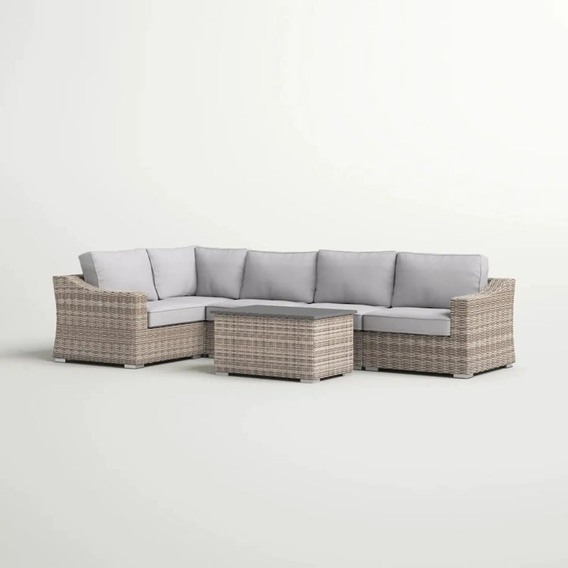 Stylish Sofa Seating Group With Cushions Perfect For Outdoor Gatherings by HouseOfZazla
