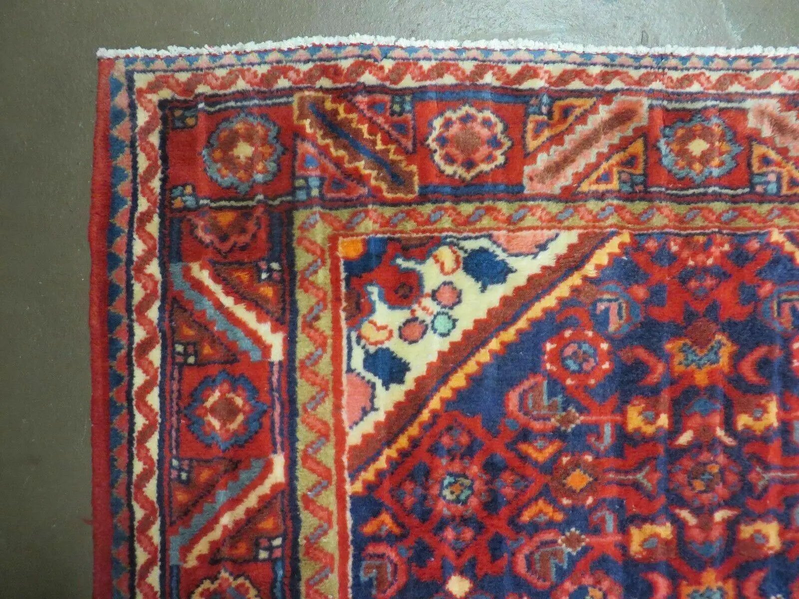3' 6" X 10' 4" Antique Handmade India Floral Oriental Wool Runner Rug # 128 by Jewel Rugs