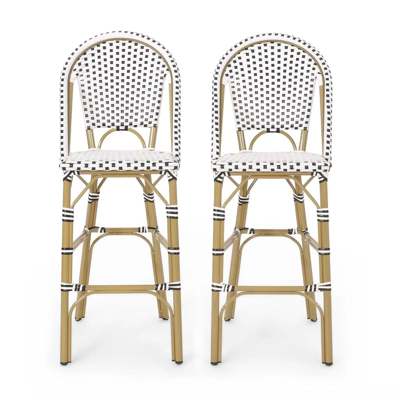 Outdoor PE Rattan French Barstool Set by HouseOfZazla