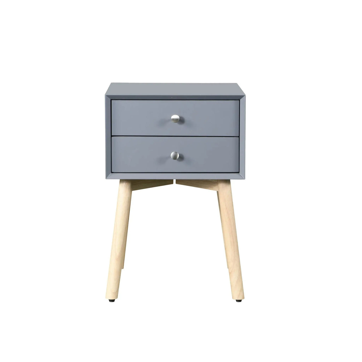 Side Table With 2 Drawer, Mid-Century Modern Storage Cabinet For Bedroom by HouseOfZazla