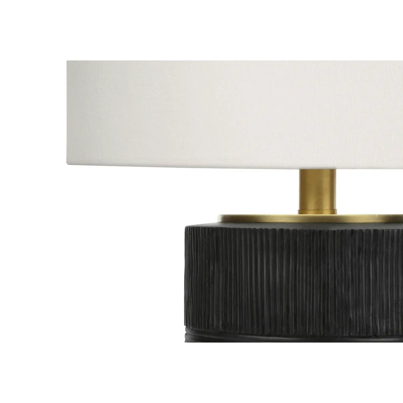 Table Lamp, Lighting, Resin, Contemporary - Black / Cream by Unique Piece Furniture