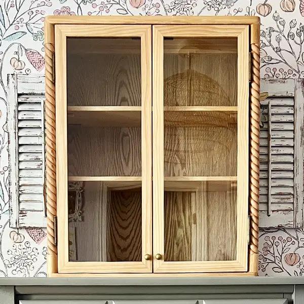 Turned Wood Frame Wall Cabinet by Decor Steals