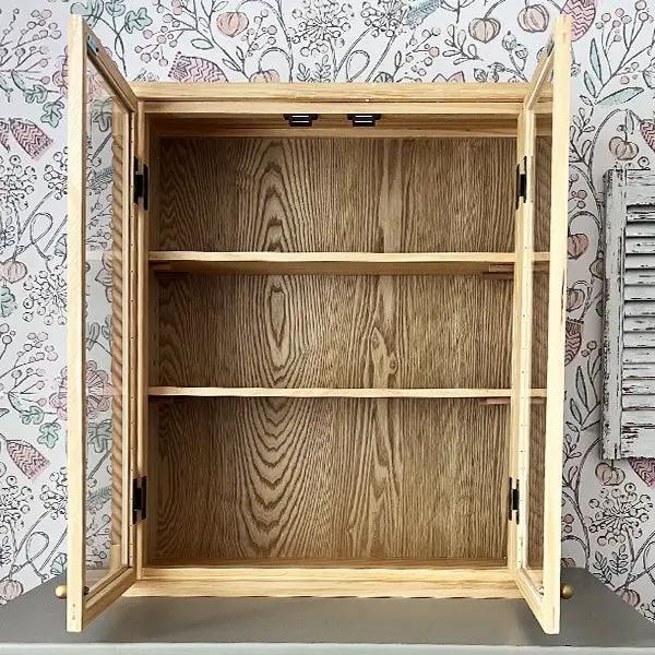 Turned Wood Frame Wall Cabinet by Decor Steals