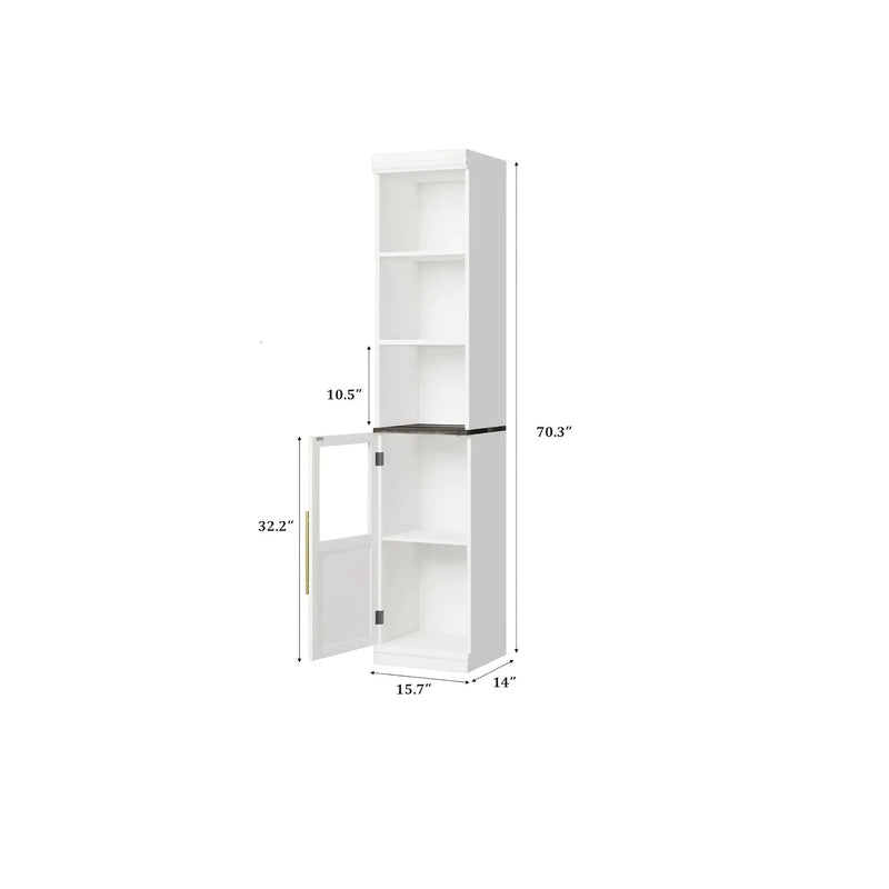 Cabinet - Tall Wooden Narrow by House Of Avana