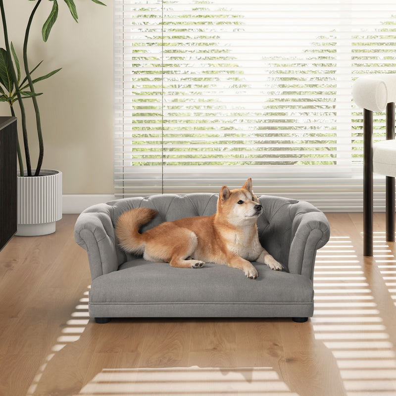 Kiki - Chesterfield Dog Sofa Bed Medium by HouseOfZazla