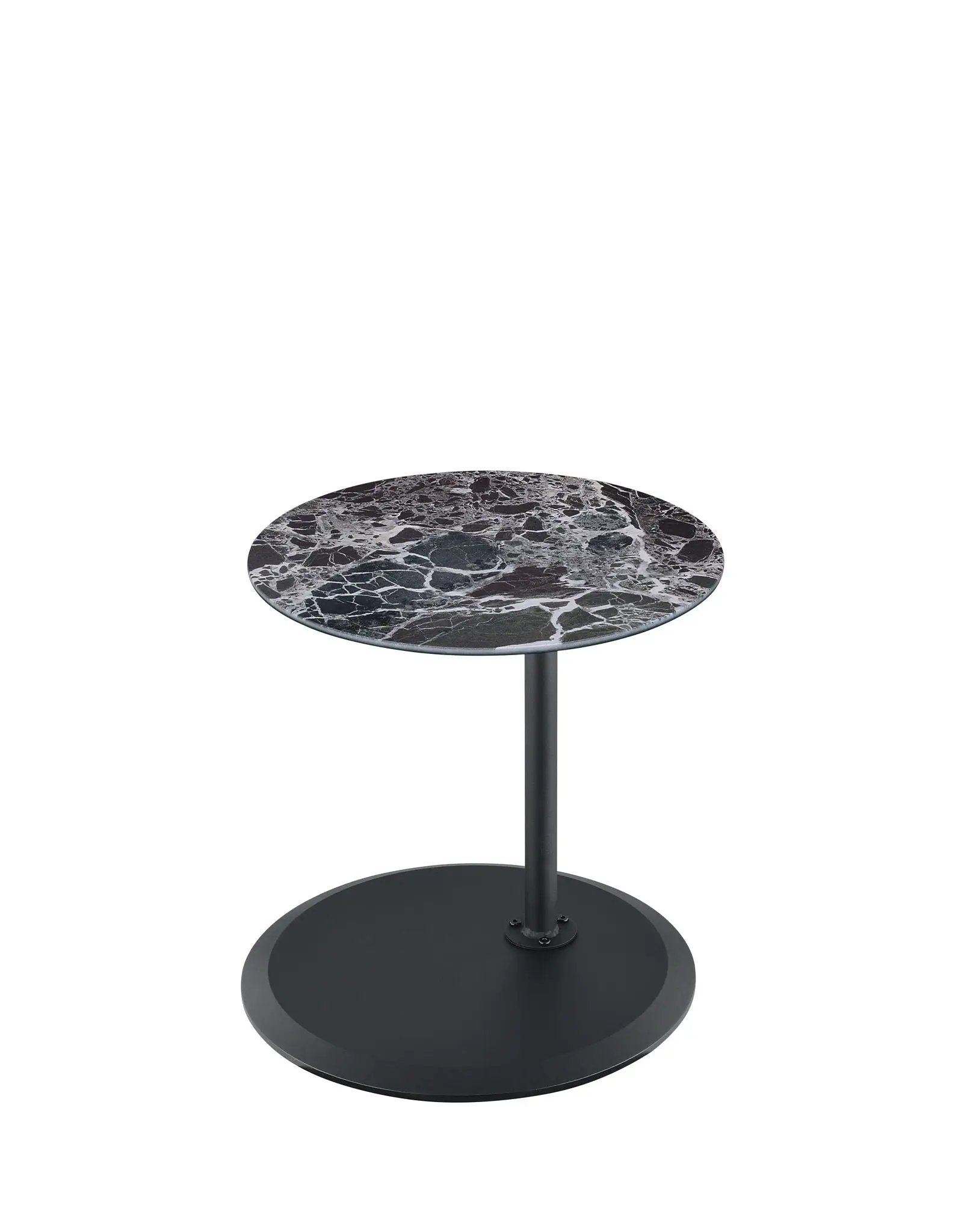 Orbit - 15.5" End Table With Height Adjustable Marble Textured Top by HouseOfZazla