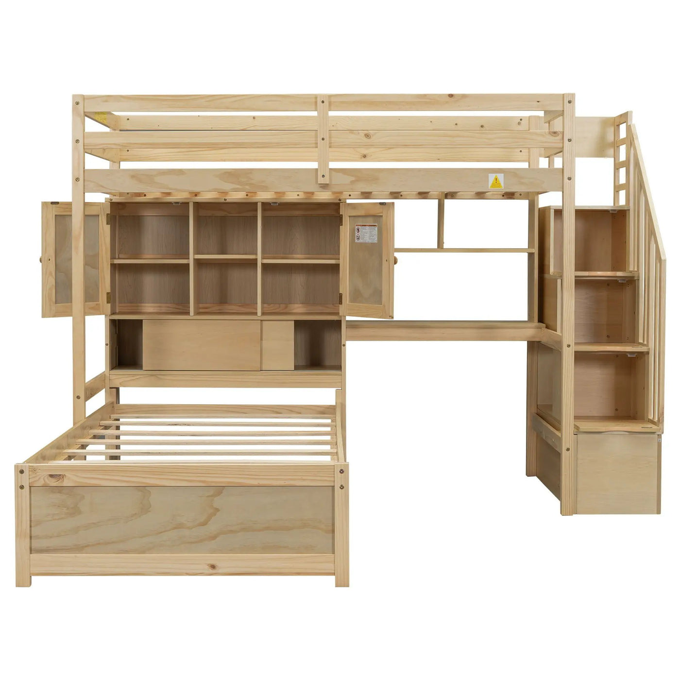 Loft Bed With Built In Desk And Staircase by HouseOfZazla