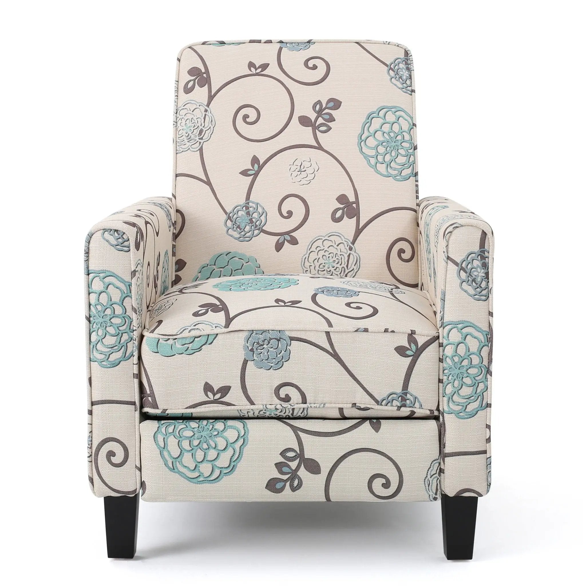 Push Back Upholstered Recliner Armchair by Unique Piece Furniture