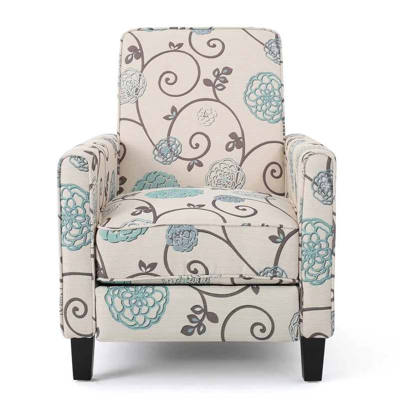 Push Back Upholstered Recliner Armchair by Unique Piece Furniture