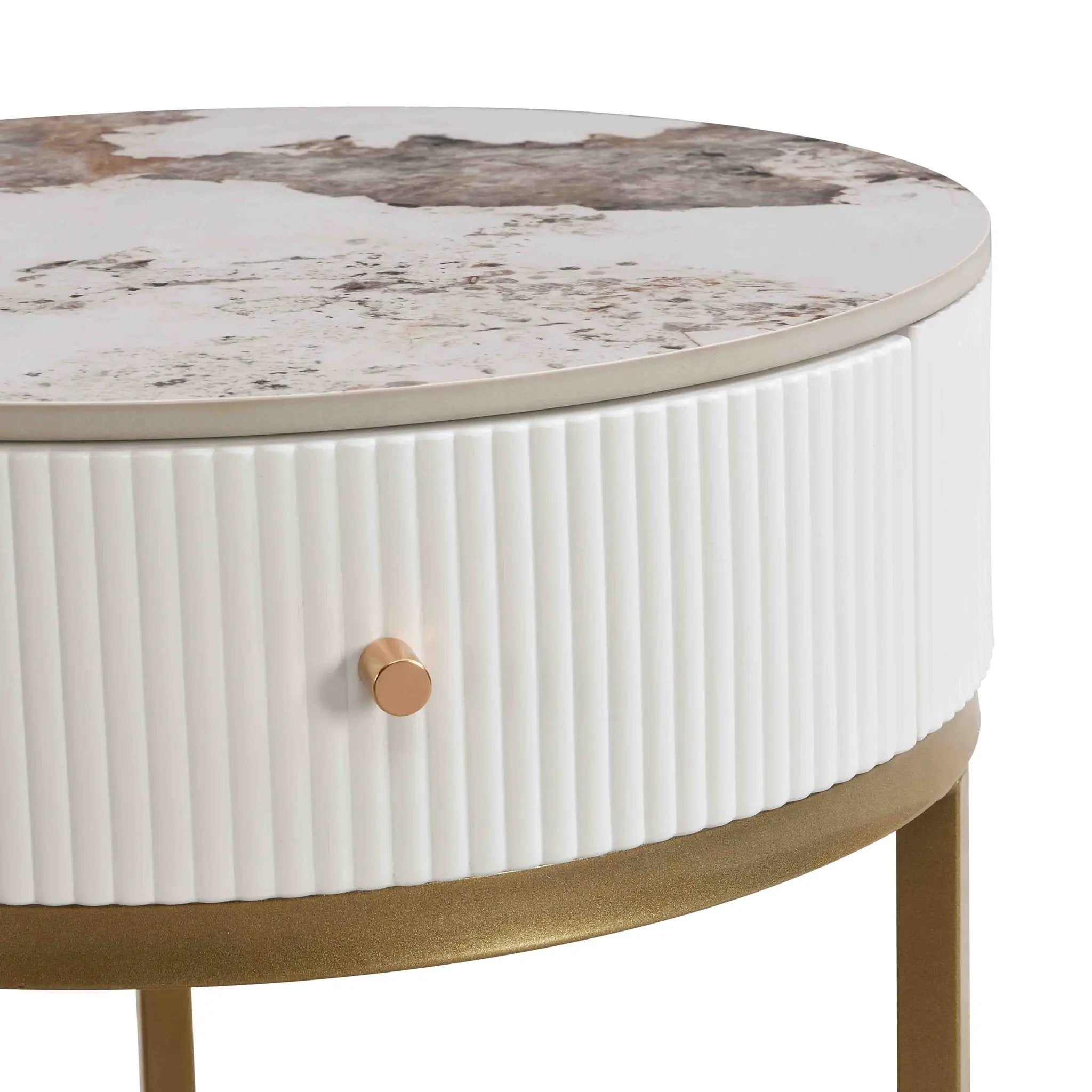 Modern Round Table With Drawers by HouseOfZazla