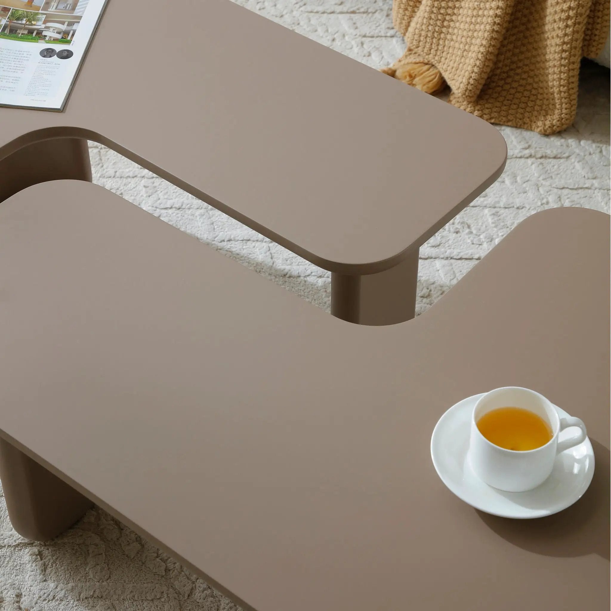 L-Shape Coffee Table For Living Room by Unique Piece Furniture