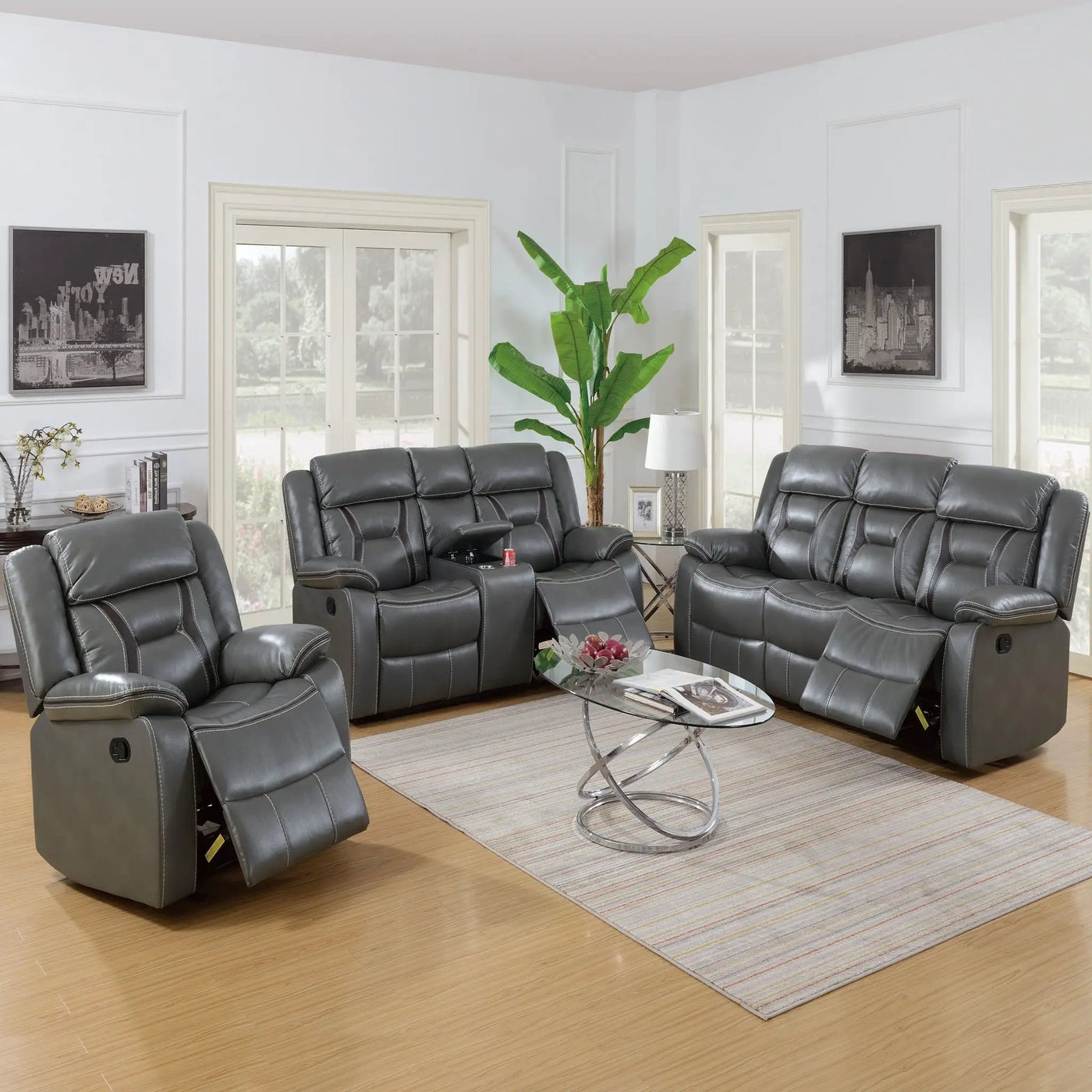 Living Room Set With Pillow Armrest And Tufted Backrest by HouseOfZazla