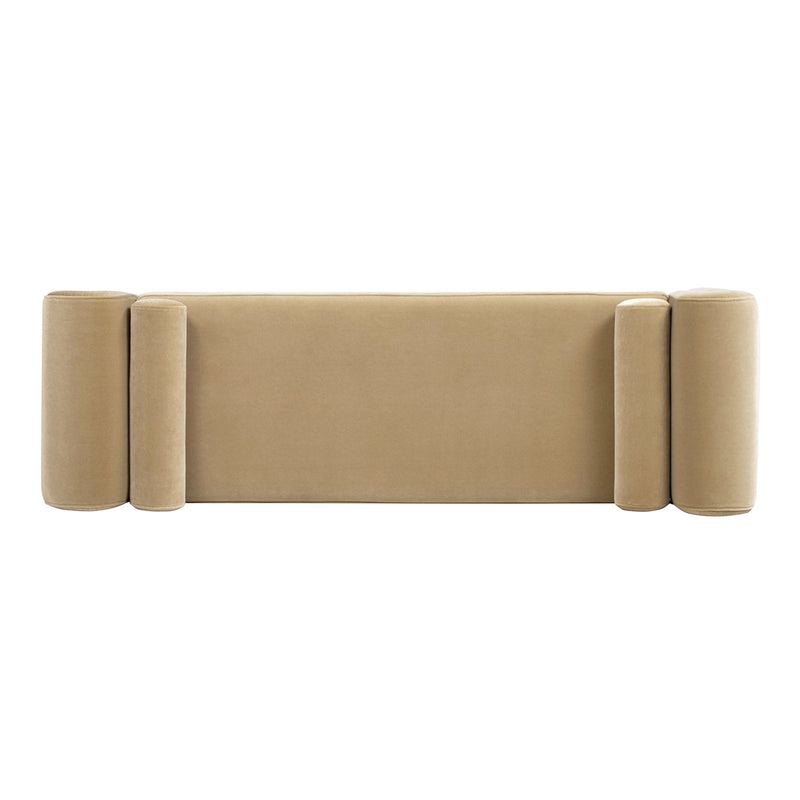 Mason 60.5" Arched Arm Bench with Bolster Pillows by HouseOfZazla
