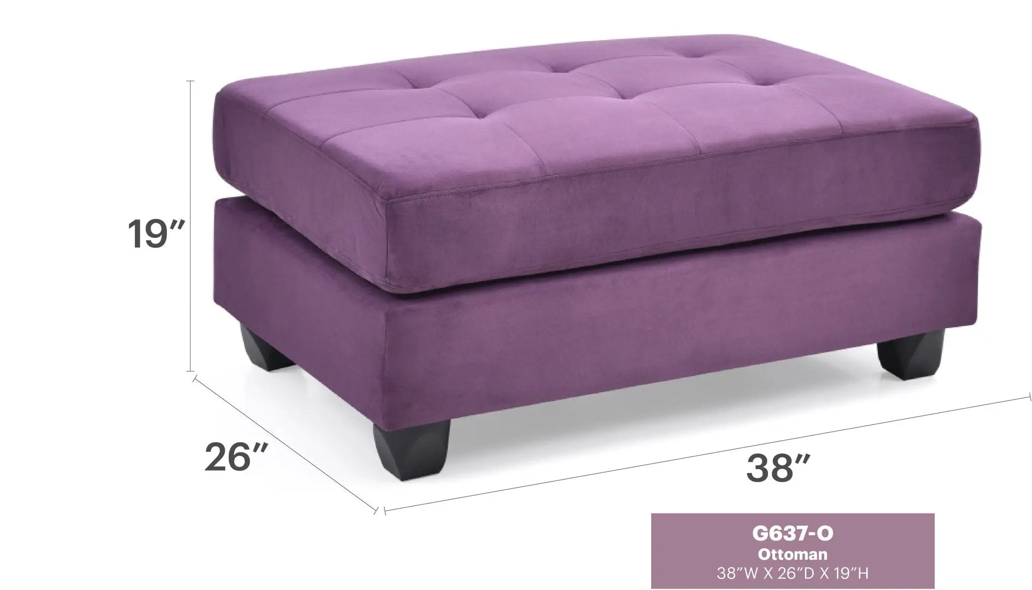 Chic Contemporary Ottoman by Unique Piece Furniture