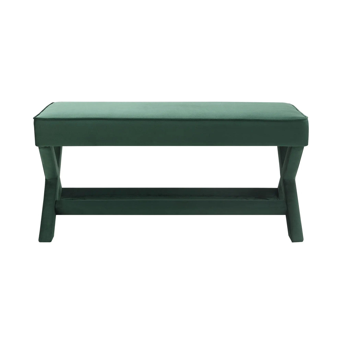 Comfort Double Bench Upholstered With X Crossed Legs by HouseOfZazla
