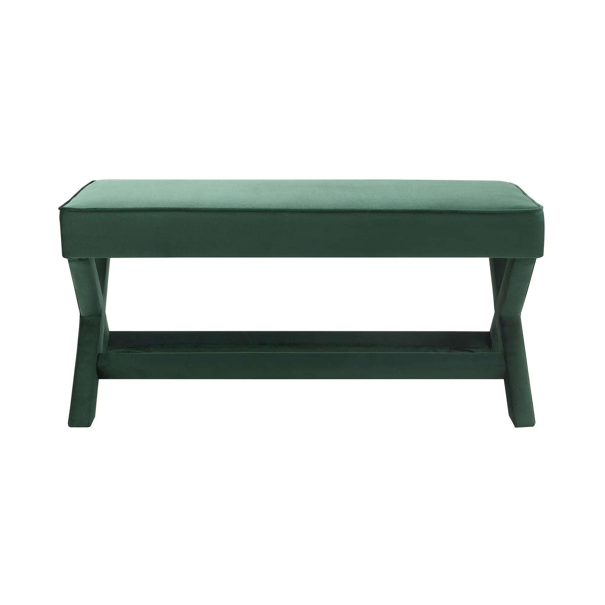 Comfort Double Bench Upholstered With X Crossed Legs