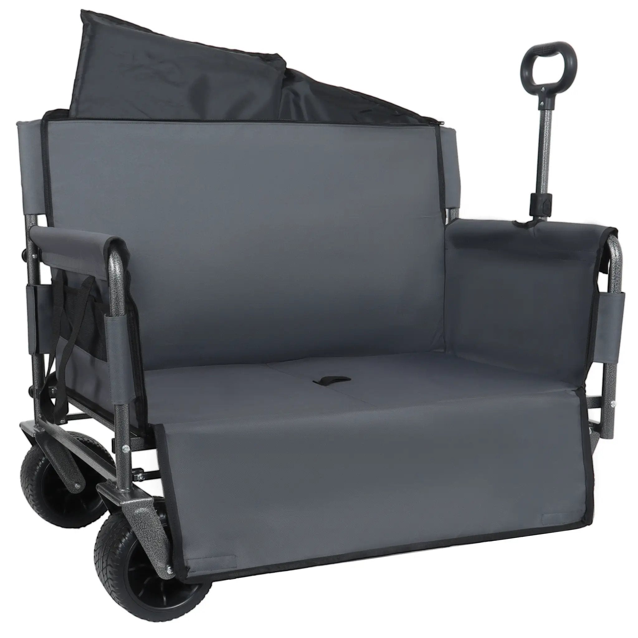 3-in-1 Convertible Folding Wagon Cart with Bench Seat & Storage by HouseOfZazla