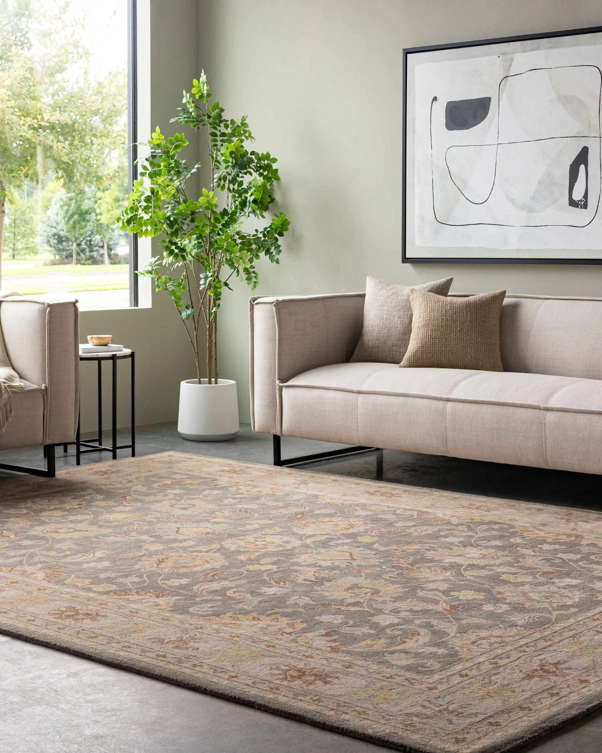 Cherryfield Hand Tufted Taupe Wool Rug by Boutique Rugs