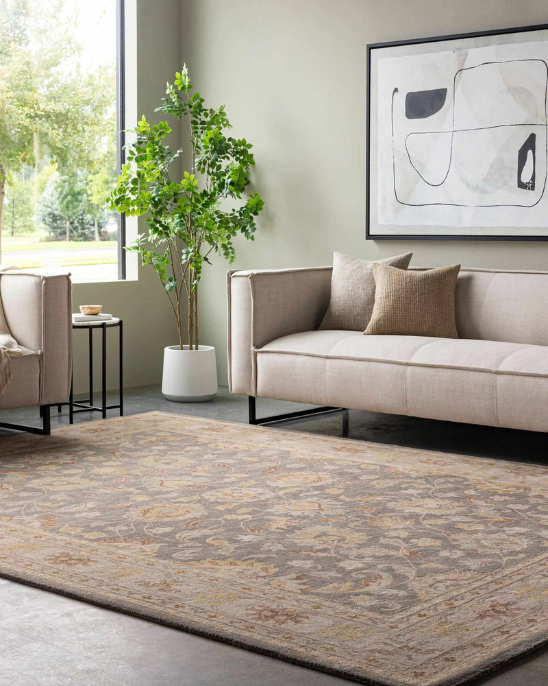 Cherryfield Hand Tufted Taupe Wool Rug by Boutique Rugs