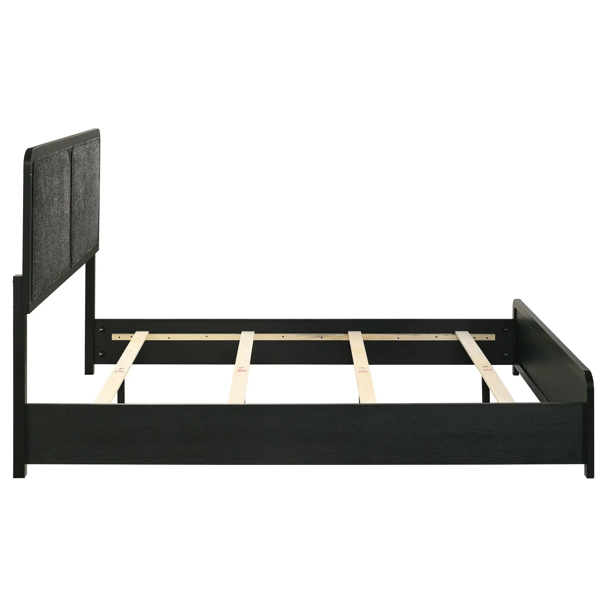 Cavelle 51-inch Upholstered Queen Panel Bed Black by Unique Piece Furniture