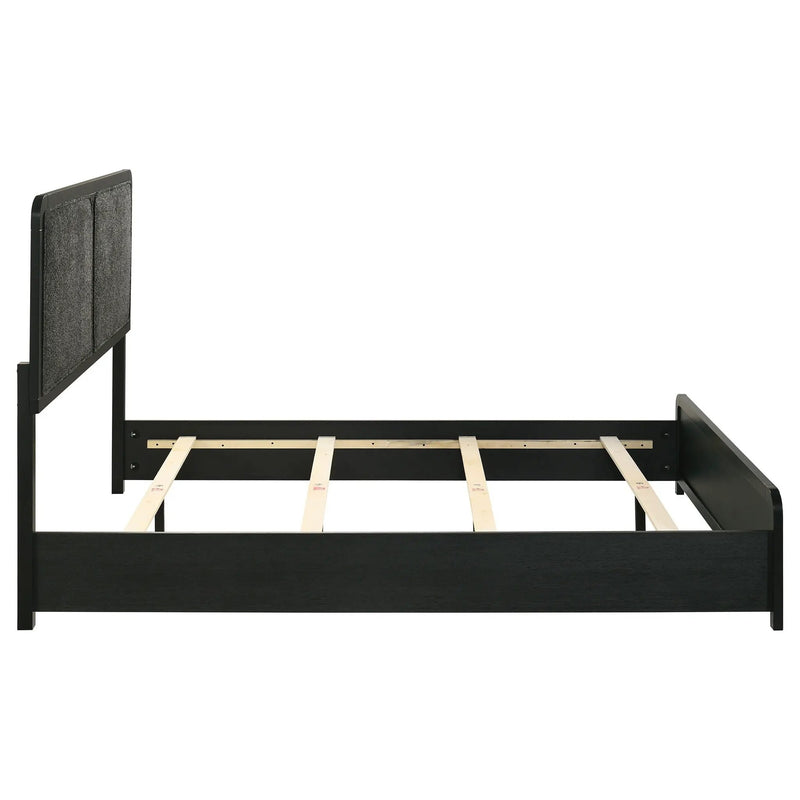 Cavelle 51-inch Upholstered Queen Panel Bed Black by Unique Piece Furniture