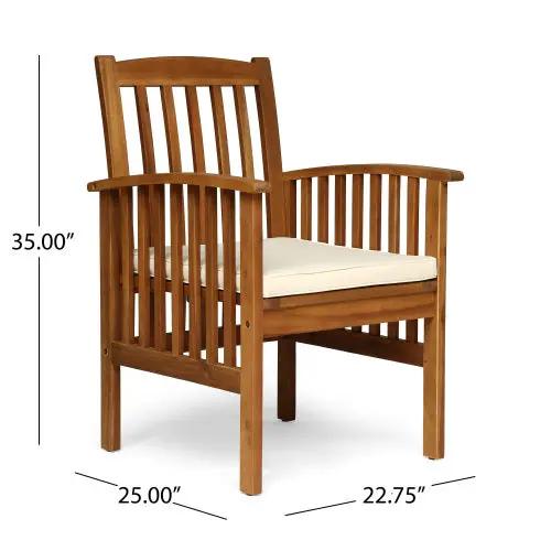7 Pieces Acacia Wood Outdoor Dining Set by HouseOfZazla
