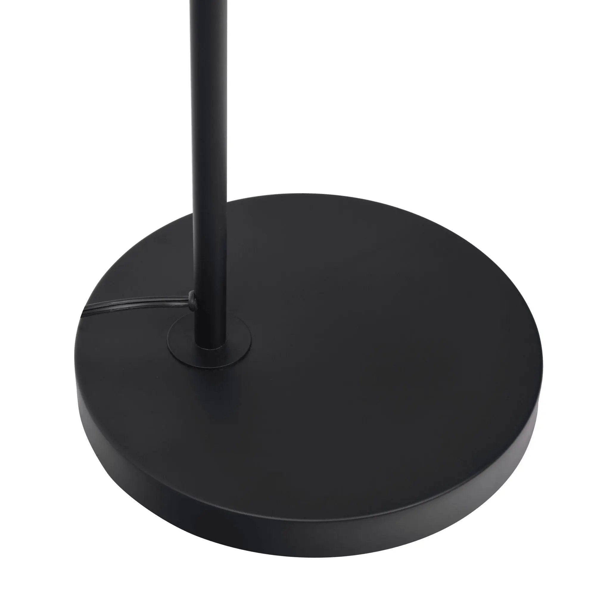 Seoul - Floor Lamp With Rotary Switch Wood Table Base - Black / White by HouseOfZazla