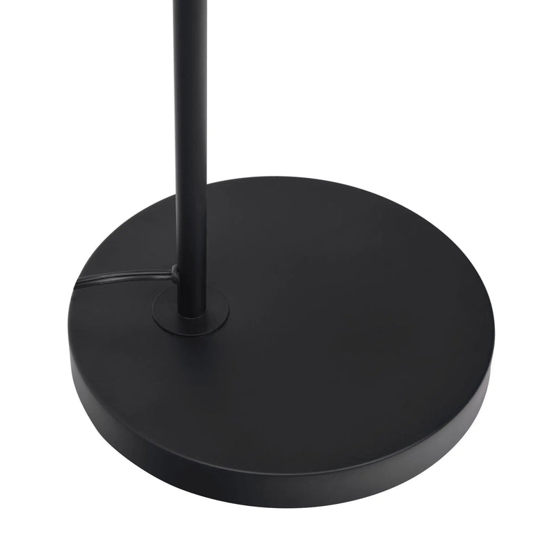 Seoul - Floor Lamp With Rotary Switch Wood Table Base - Black / White by HouseOfZazla