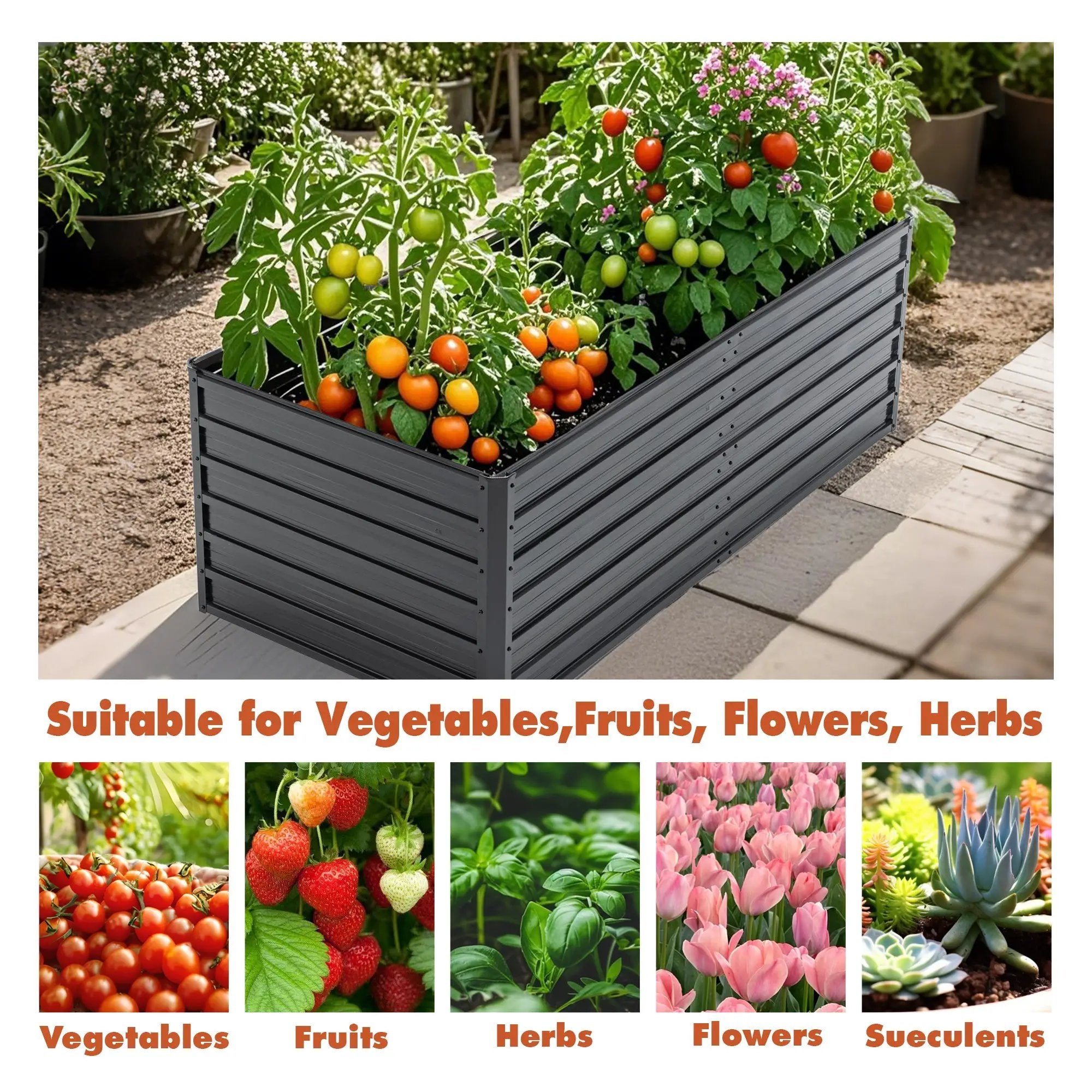 6x3x2 FT Metal Raised Garden Bed by HouseOfZazla