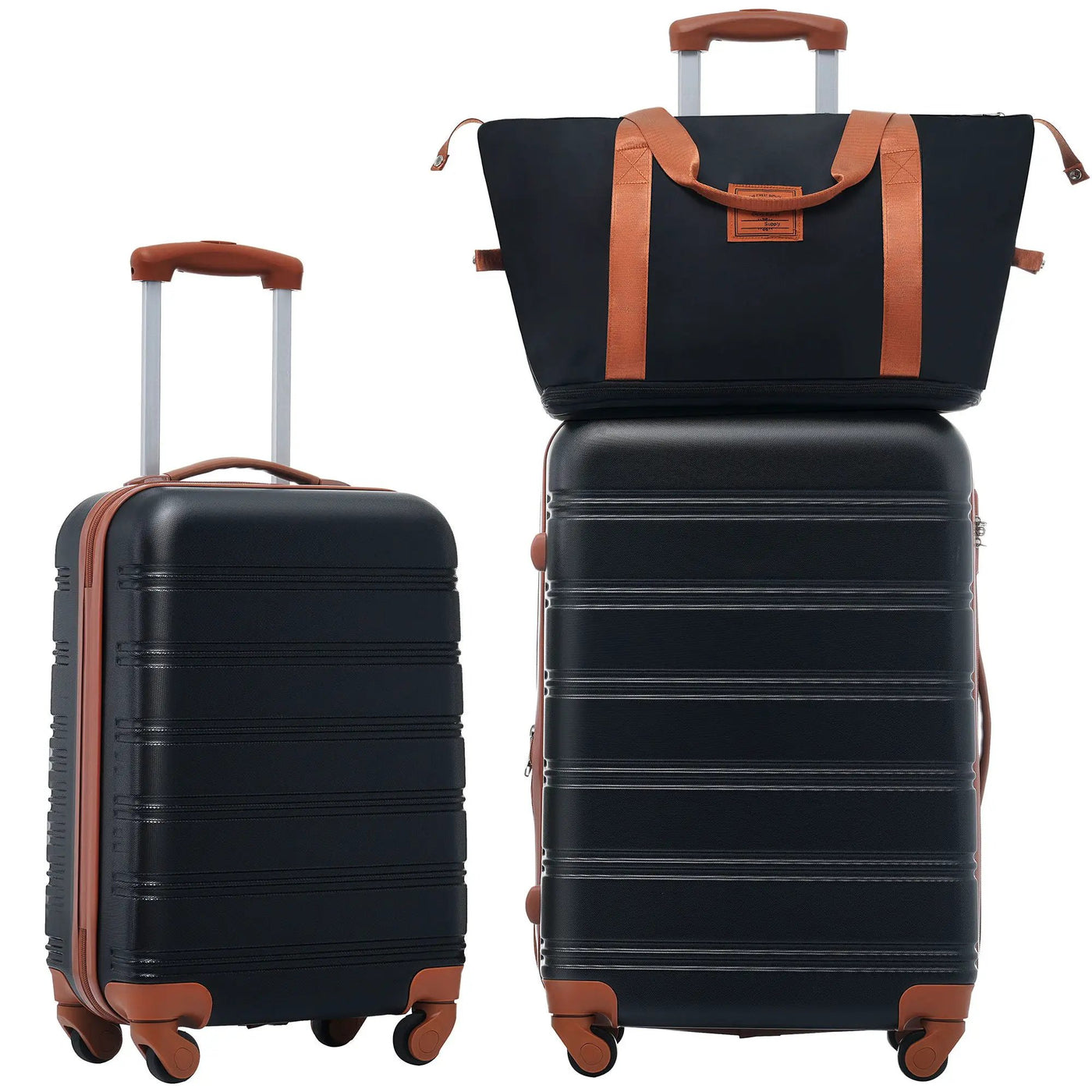 Hardshell Luggage Sets 2 Pieces + Bag Spinner Suitcase With Tsa Lock Lightweight 20" / 24" by HouseOfZazla