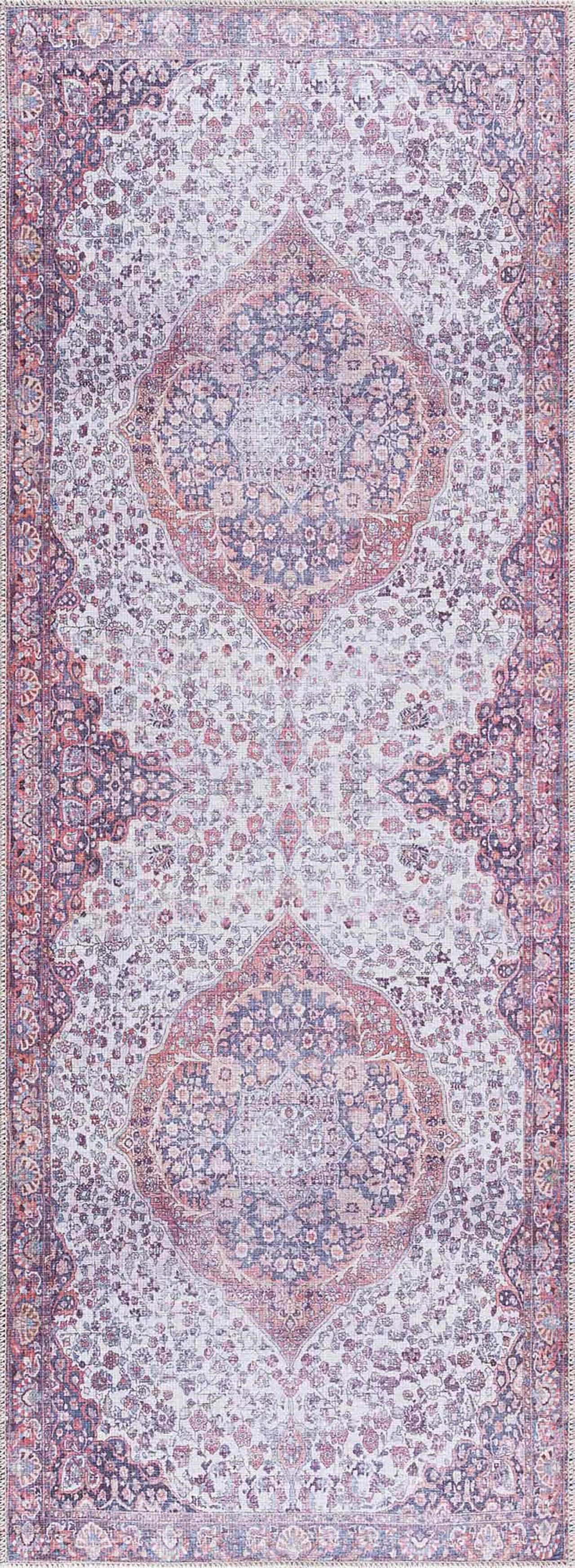 Red Cael Tumble Dry Washable Rug - Clearance by Boutique Rugs