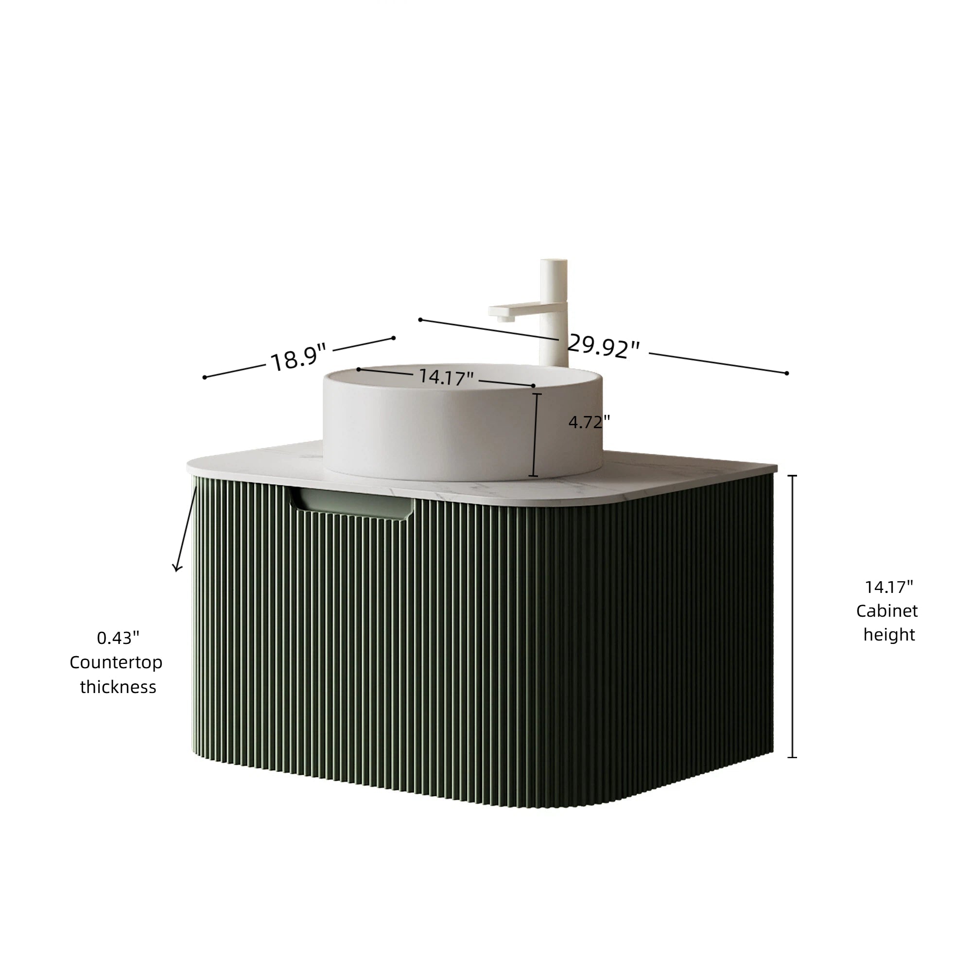 DINA 30" Bathroom Vanity & Sink by HouseOfZazla