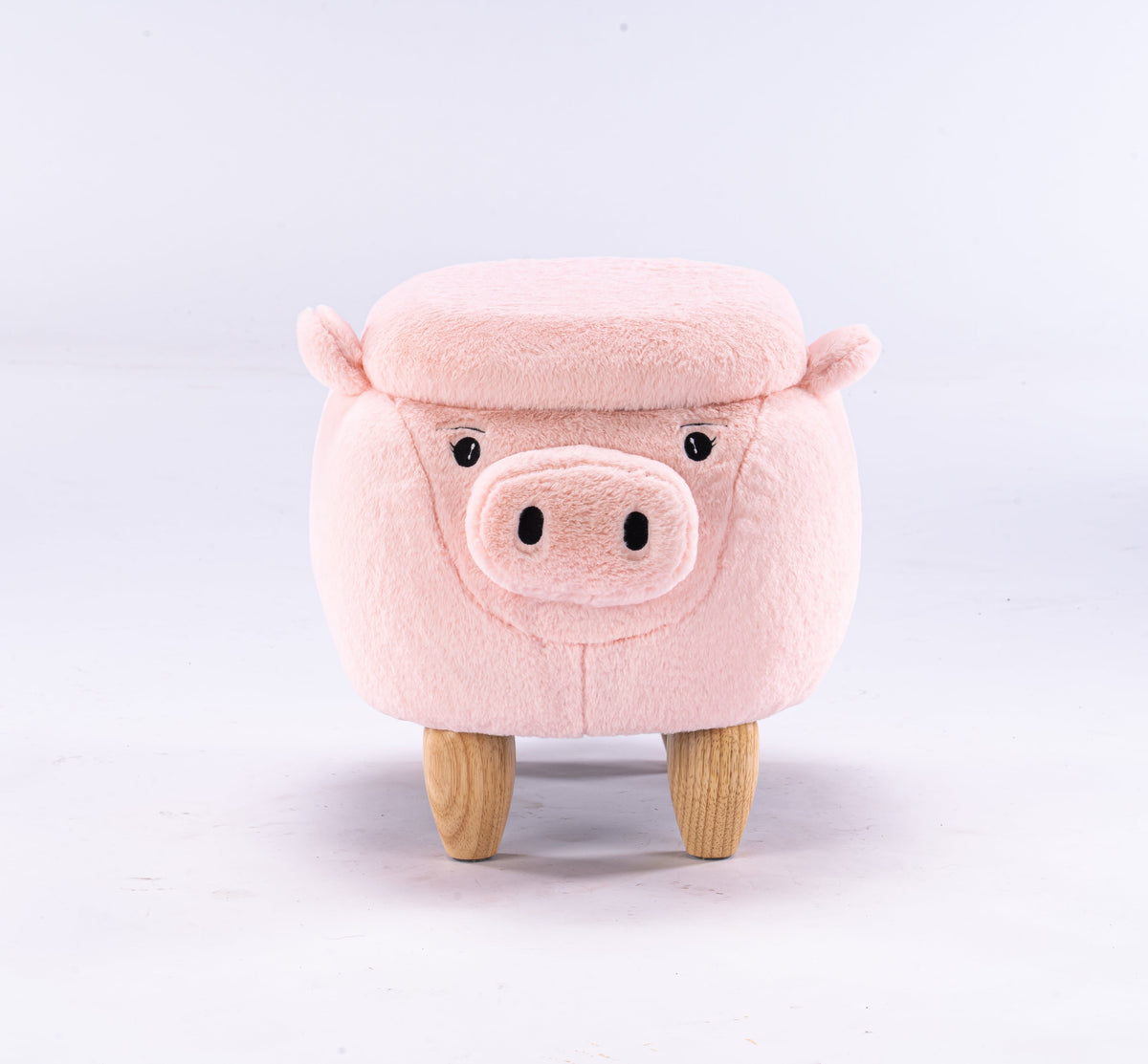 Pig Storage Ottoman with Hidden Storage - Faux Fur, photo 5 of 8