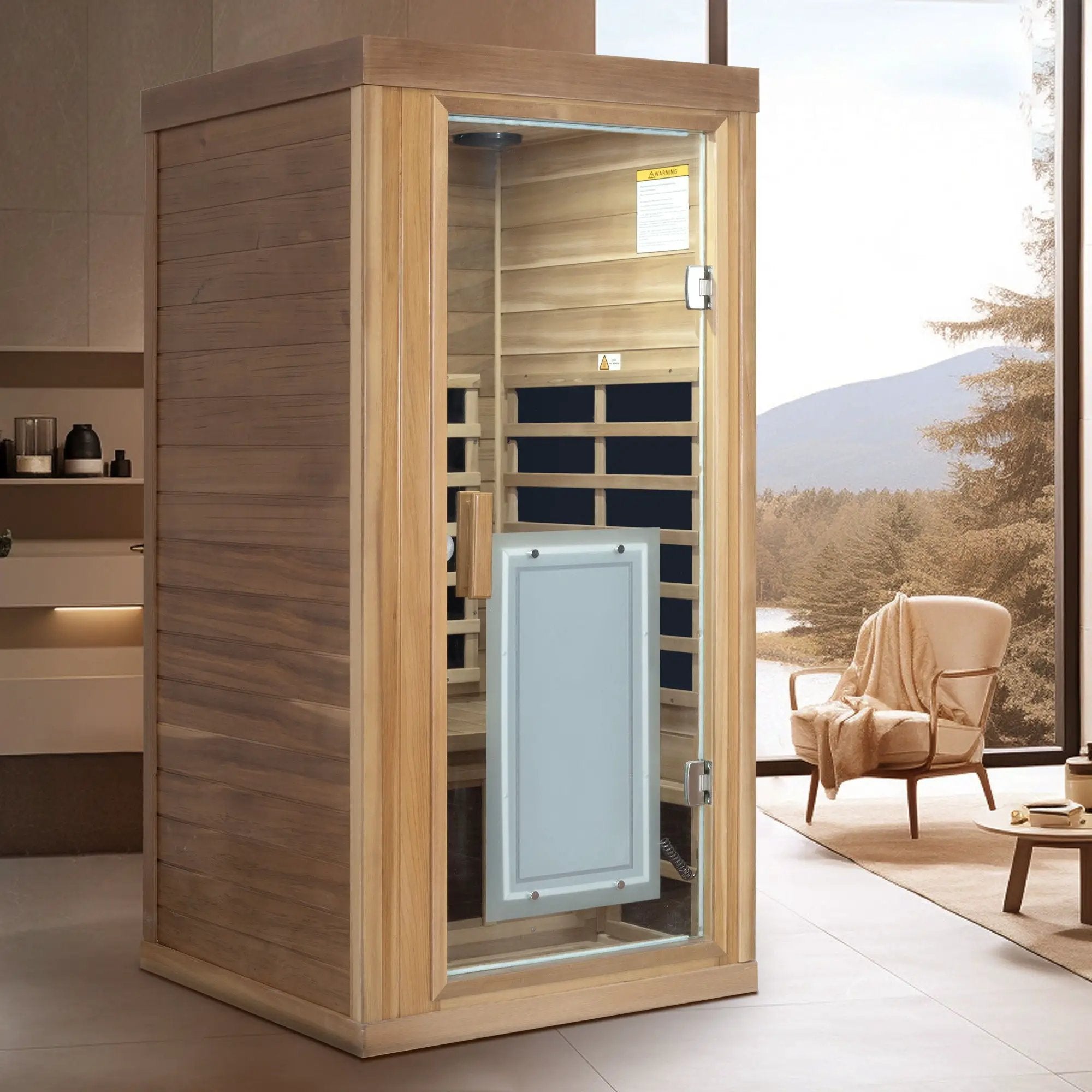 One Person Far Infrared Standard Indoor Sauna Room by HouseOfZazla