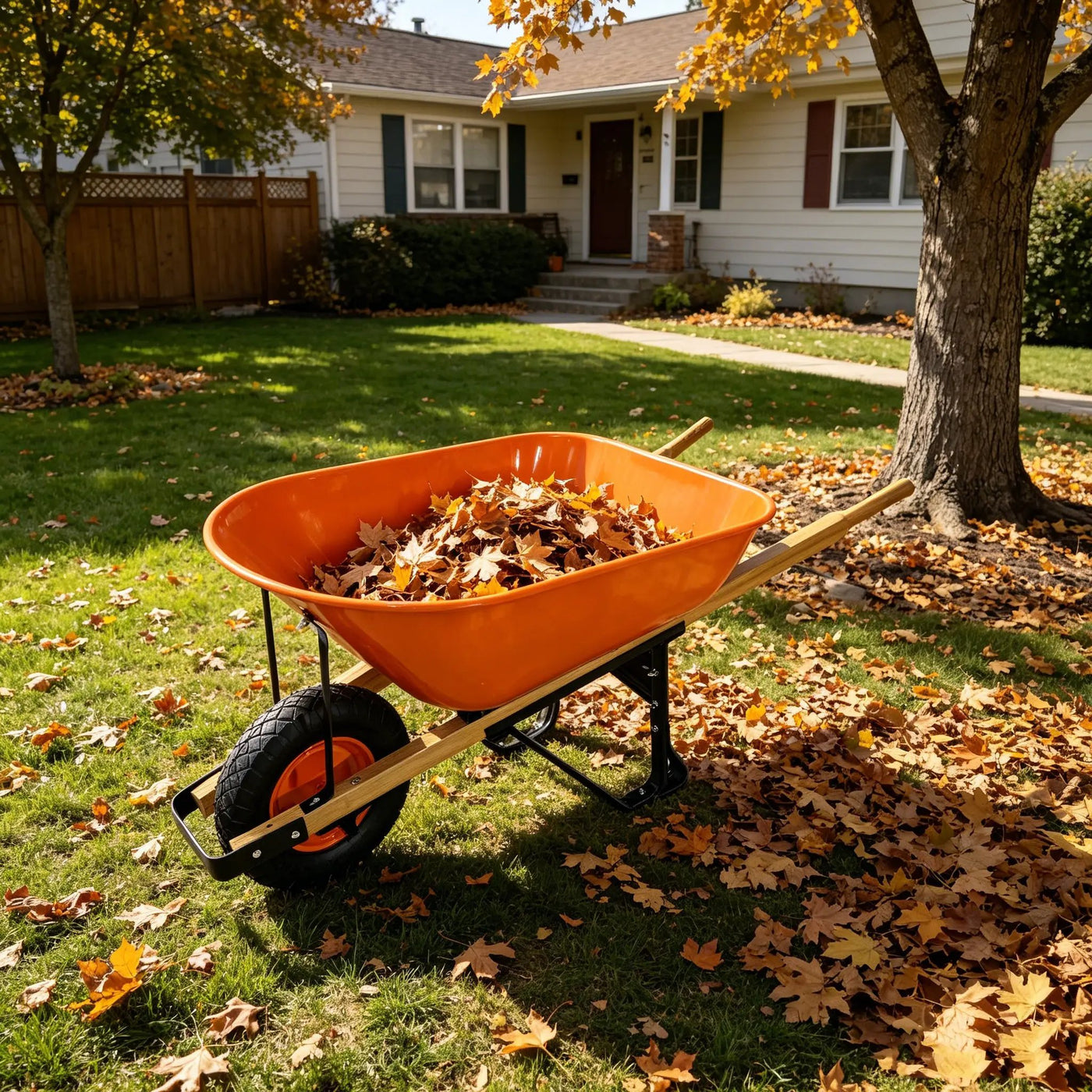 Steel Tray Wheelbarrow Two-Wheeled Trolley for Garden Use by HouseOfZazla