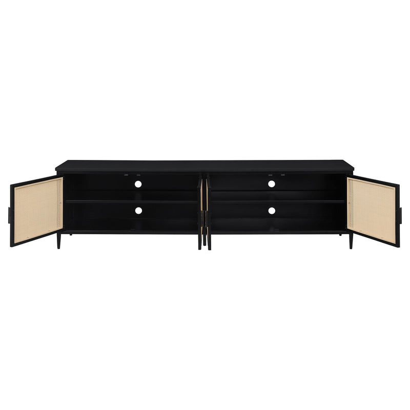 Kenneth - 4 Door TV Stand - Black