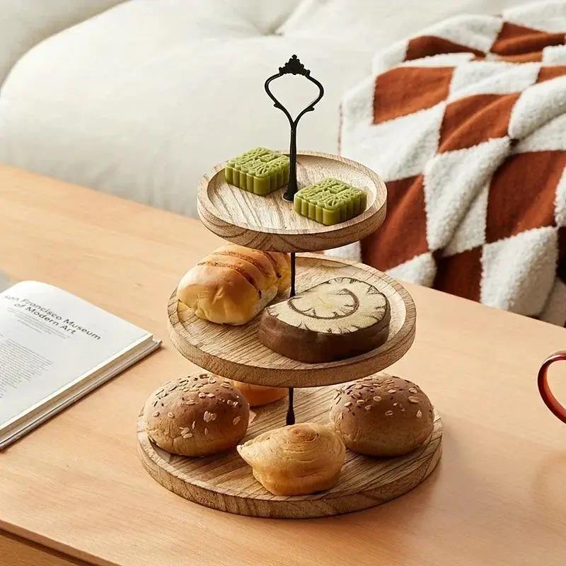 Cake Stand - 3-Tier Wooden by House Of Avana
