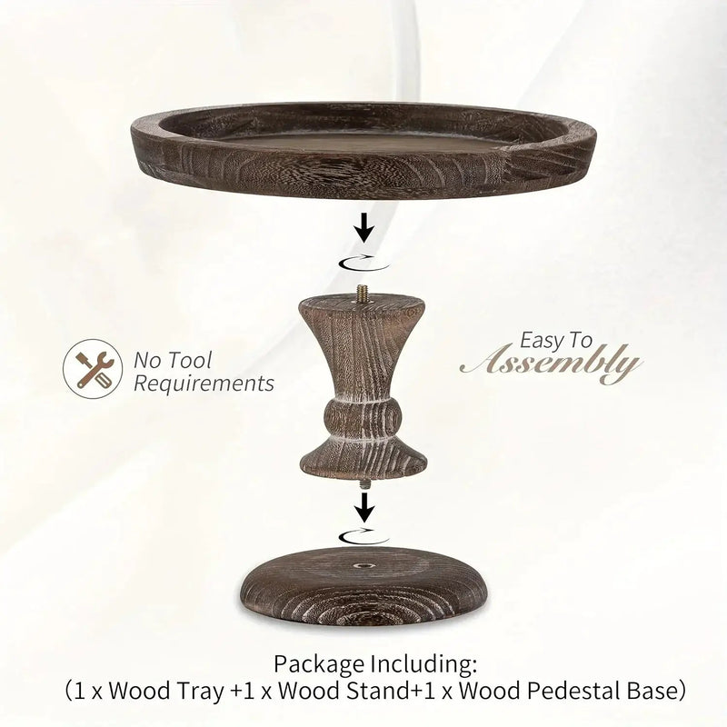 Cake Stand - Japanese-Style Wood Wooden by House Of Avana