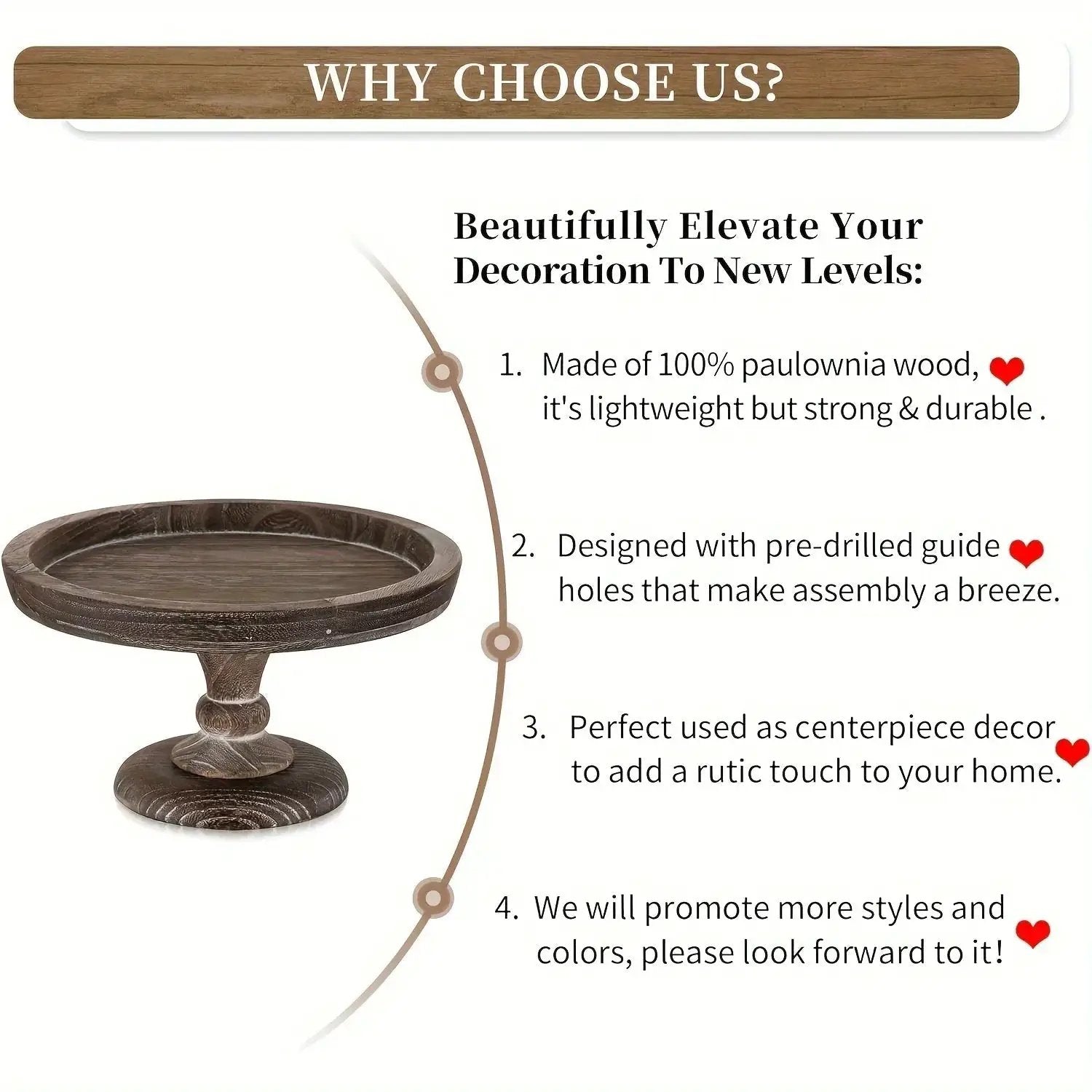 Cake Stand - Japanese-Style Wood Wooden by House Of Avana
