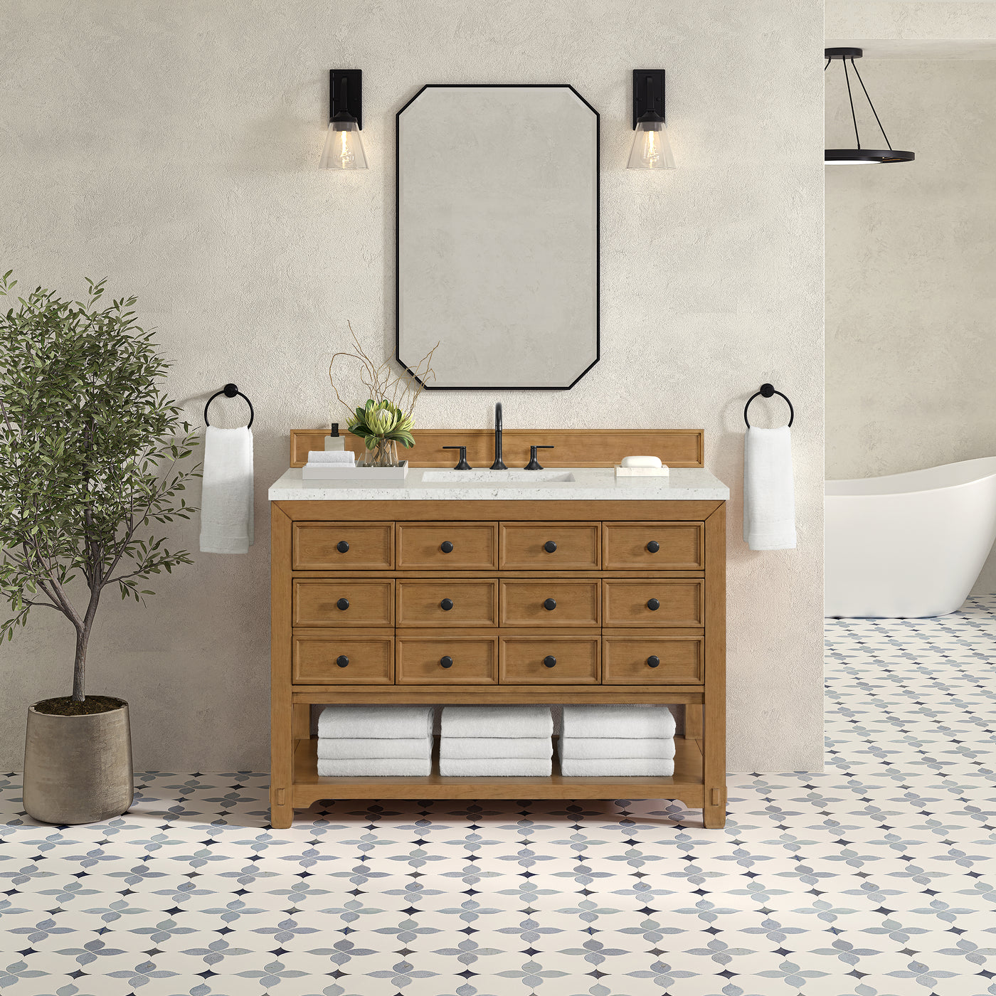 James Martin Malibu 48" Single Bathroom Vanity, Amber Birch by James Martin